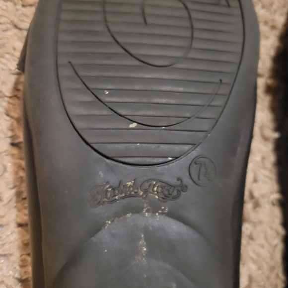 WOMENS FADED GLORY BOW FLAT BALLET SHOES BLACK SIZE 7.5 - Picture 8 of 11